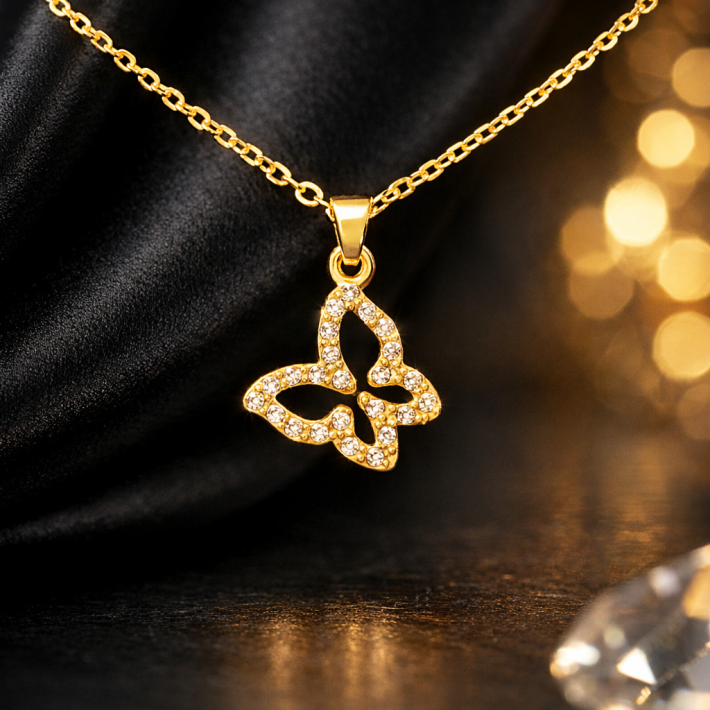 Colgante en forma de Mariposa Dorada