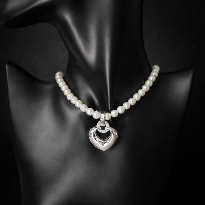 Collar Perlas Corazón
